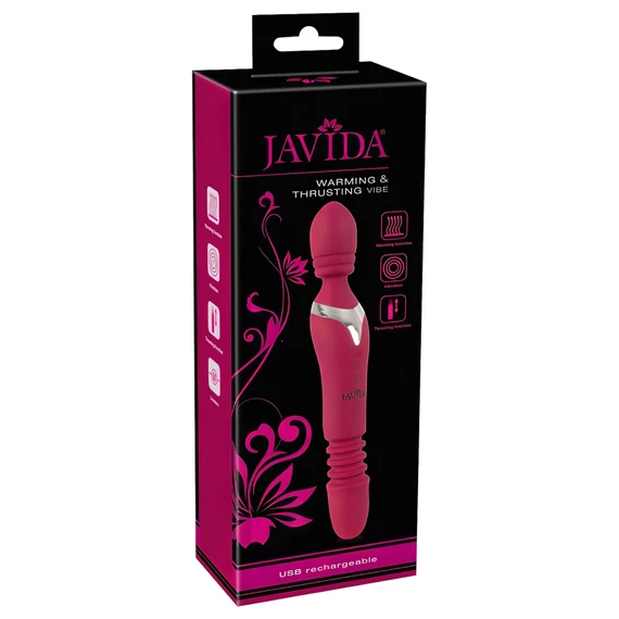 Javida Thrusting - 3v1 masážný vibrátor (červený)