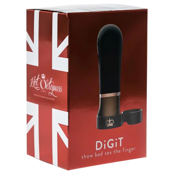 HOT Octopuss DiGit - nabíjací prstový vibrátor (čierny)