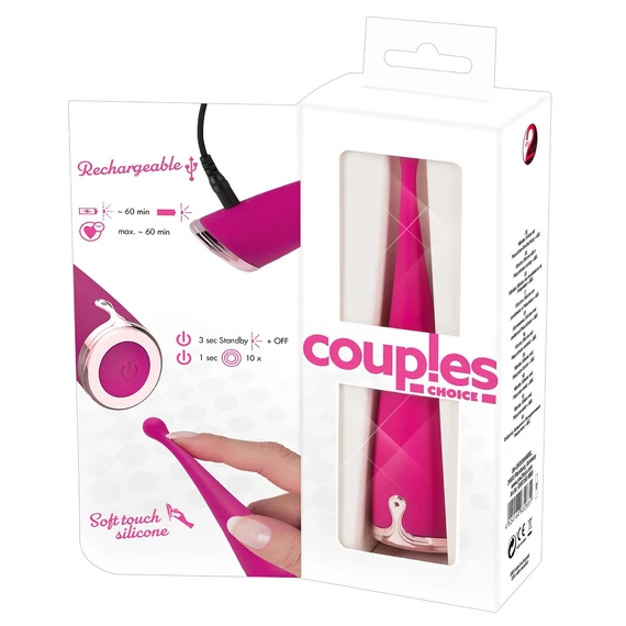 Couples Choice - nabíjací klitorisový vibrátor (ružový)