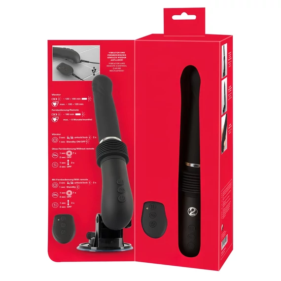 You2Toys RC Lökajú Vibrátor 2.0 - čierny nabíjateľný stroj rozkoše