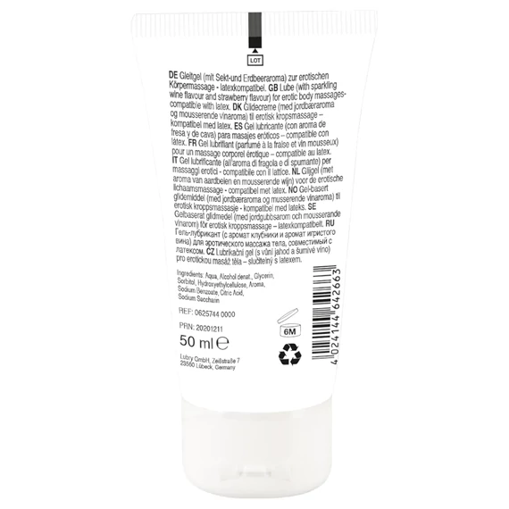 Ochutnaj to! 2v1 jedlý lubrikant - šampanské-jahoda (50ml)