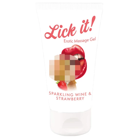 Ochutnaj to! 2v1 jedlý lubrikant - šampanské-jahoda (50ml)