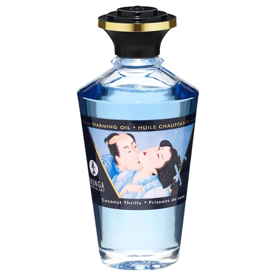 Shunga - hrejivý masážny olej - kokos (100ml)