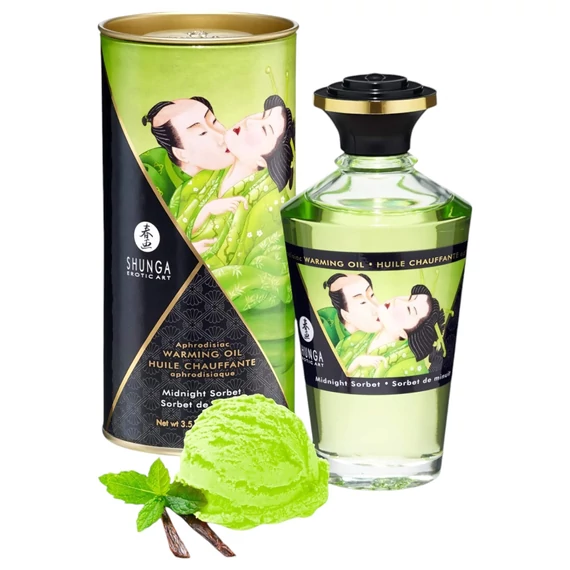 Shunga - hrejivý masážny olej - polnočný sorbet (100ml)