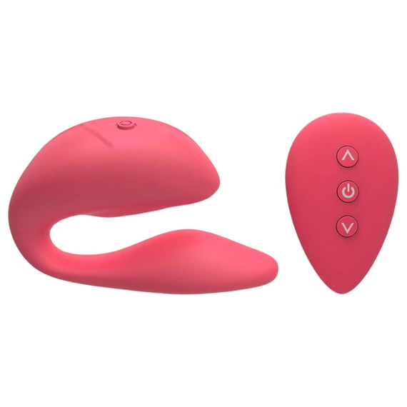 Cotoxo Cupid 2 - nabíjateľný vibrátor na diaľkové ovládanie (červený)