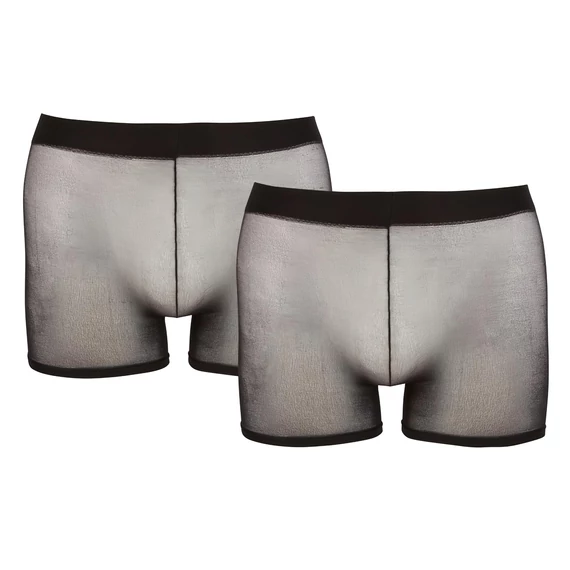 Svenjoyment - priehľadný boxer set - čierny (2-dielny) S-L