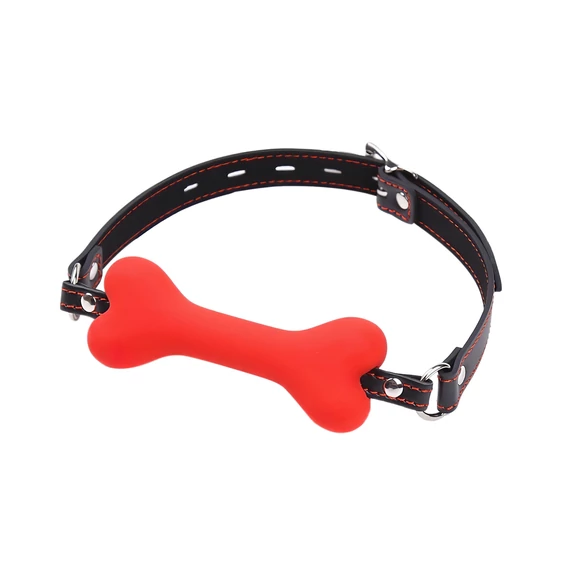 Ida Leather – červený kosťový náhubok