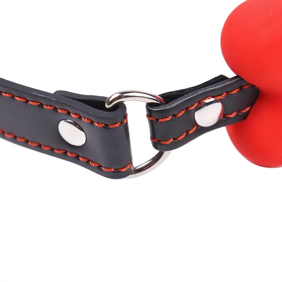 Ida Leather – červený kosťový náhubok
