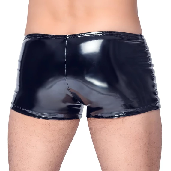 Black Level - rebrované šortky na zips pre mužov (čierne) - S