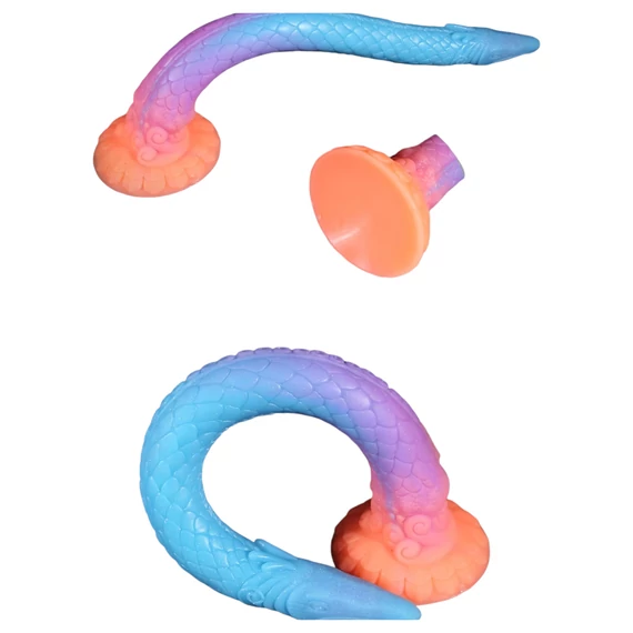 OgazR XXL Úhor - žiariace análne dildo - 47 cm (ružová)