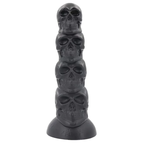 Toppedmonster - lebka dildo - 22 cm (čierna)