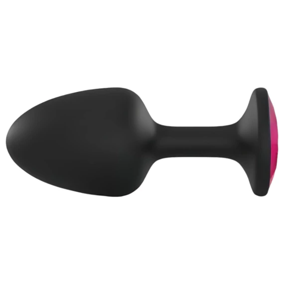 Dorcel Geisha Plug Ruby L - čierny anál stavec s ružovým kameňom