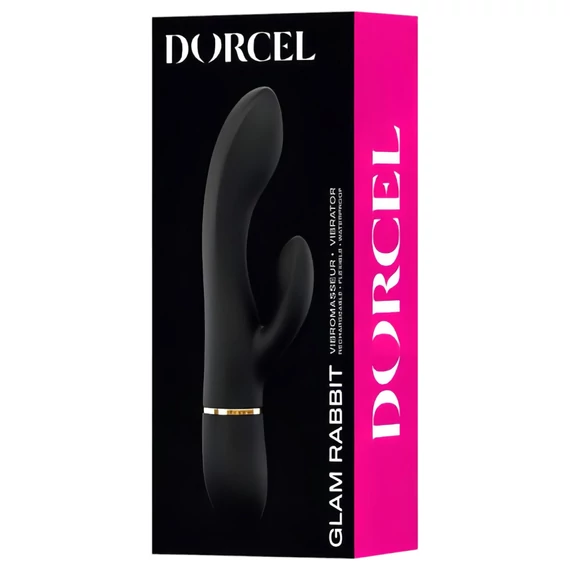 Dorcel Glam Rabbit - nabíjací vibrátor s klitoris stimulátorom (čierny)