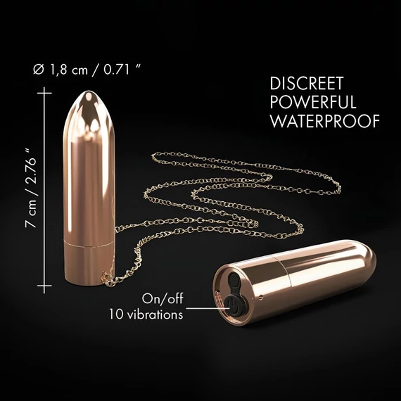 Dorcel - nabíjateľný, vodotesný vibrátor na krk (rúžové zlato)