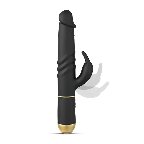 Dorcel Furious Rabbit 2.0 - čierny vibrátor s ramenom na klitoris