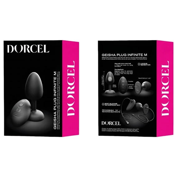 Dorcel - čierny anál vibrátor s ovládačom M