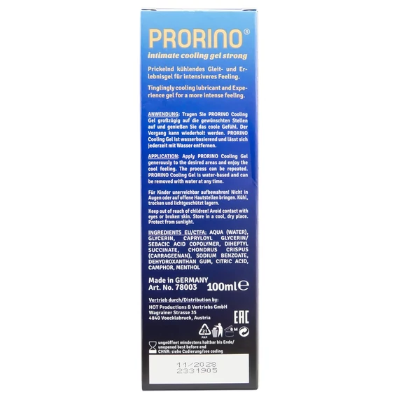 HOT Prorino - silný chladivý intímny krém pre mužov (100ml)