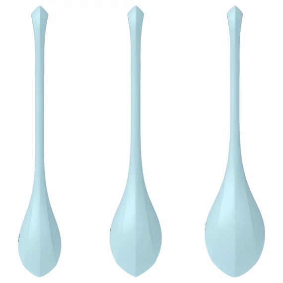 Satisfyer Yoni Power 2 - modré venušine guličky set (3 časti)