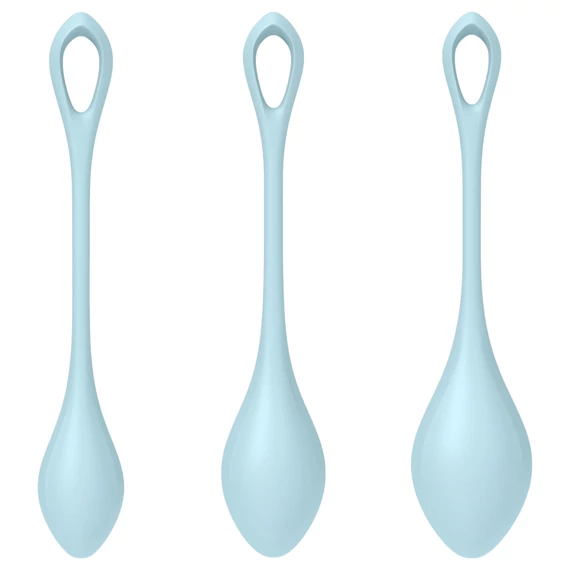 Satisfyer Yoni Power 2 - modré venušine guličky set (3 časti)