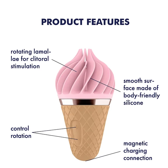 Satisfyer Sweet Treat - rotačný klitoris vibrátor (ružovo-hnedý)