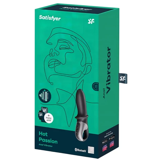 Satisfyer Horúca vášeň - inteligentný ohrievací análny vibrátor (čierny)