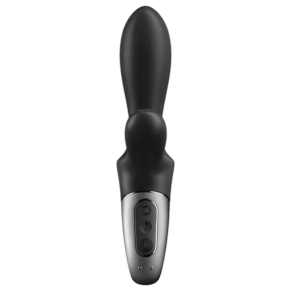 Satisfyer Heat Climax+ - inteligentný hrejivý anál vibrátor s ramenom (čierny)