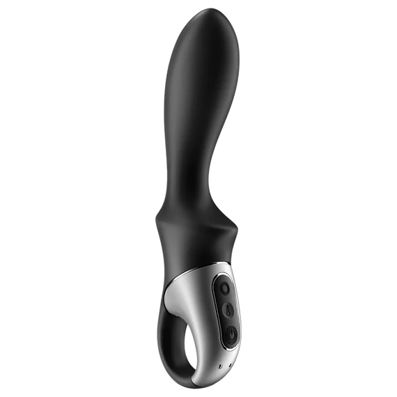 Satisfyer Heat Climax - inteligentný čierny análny vibrátor s ohrevom