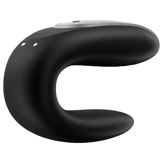 Satisfyer Double Fun - inteligentný vodotesný párvibrátor (čierny)