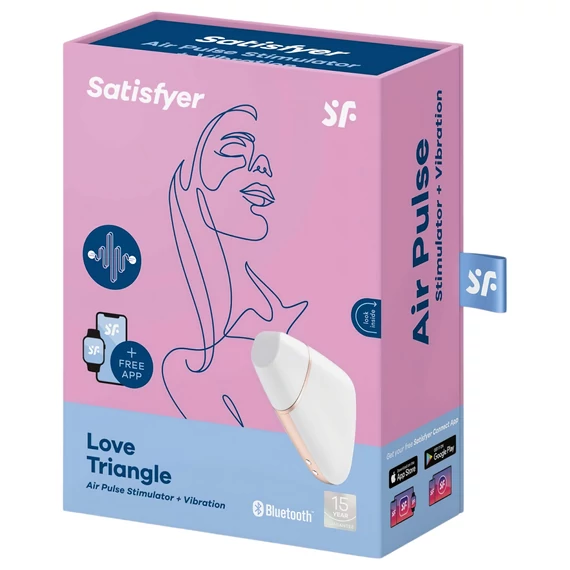 Satisfyer Love Triangle - chytrý stimulátor klitorisu (biely)