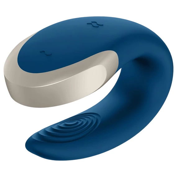 Satisfyer Double Love - inteligentný párový vibrátor (modrý)