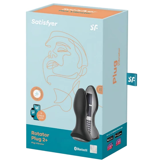 Satisfyer Rotator Plug 2 - akku anál vibrátor s perlami (čierny)