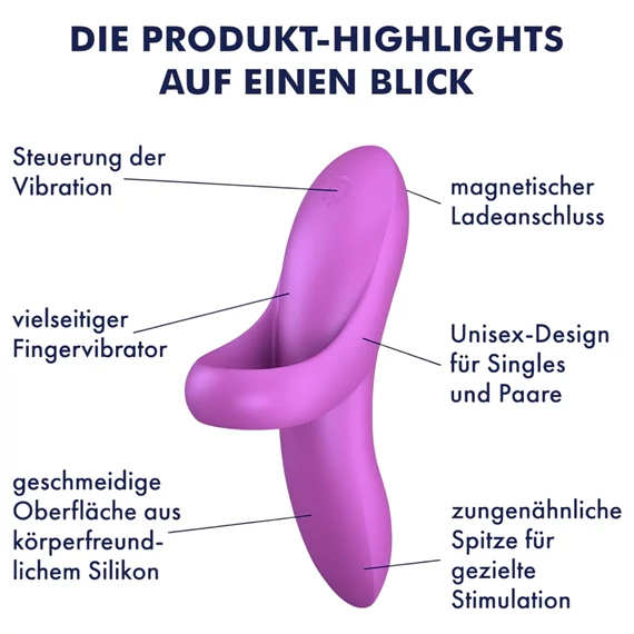 Satisfyer Bold Lover - nabíjateľný vodotesný prstový vibrátor (ružový)