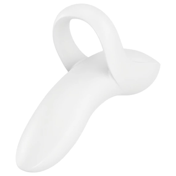 Satisfyer Bold Lover - nabíjateľný vodeodolný prstový vibrátor (biely)