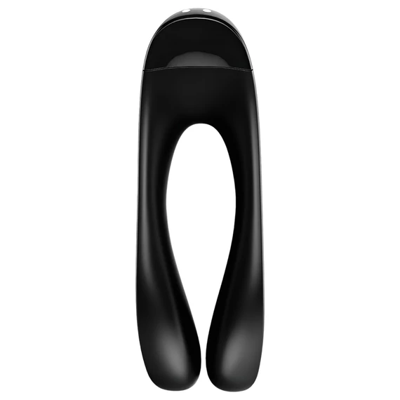 Satisfyer Candy Cane - čierny vodeodolný dvojvetvový vibrátor