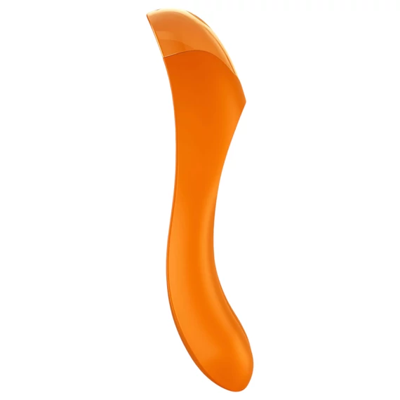 Satisfyer Candy Cane - nabíjací, vodotesný dvojitý vibrátor (oranžový)