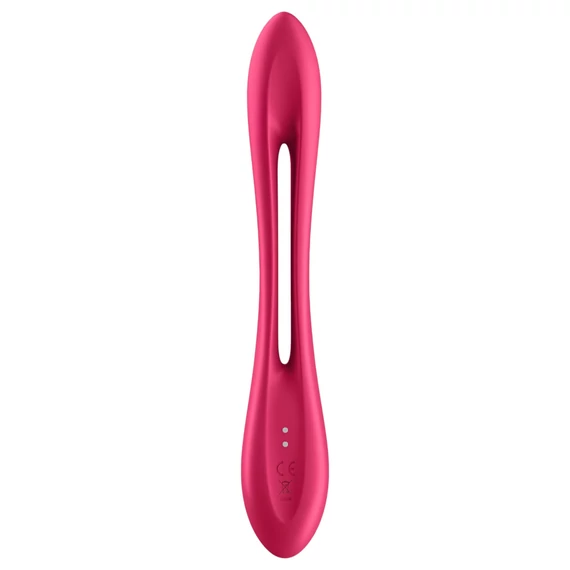 Satisfyer Elastic Joy - nabíjateľný, flexibilný párvibrátor (červený)