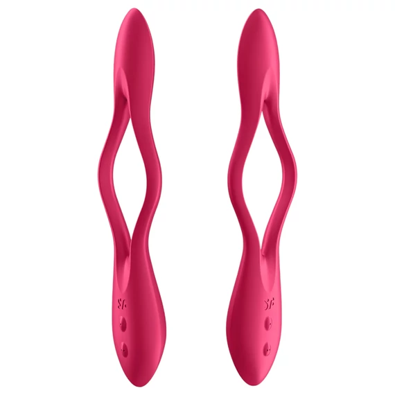 Satisfyer Elastic Joy - nabíjateľný, flexibilný párvibrátor (červený)