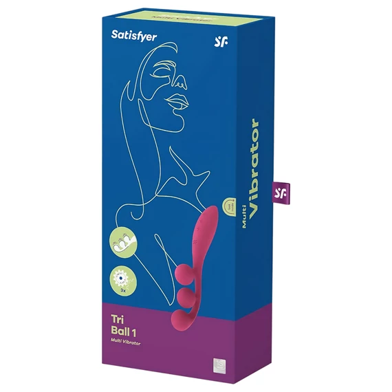 Satisfyer Tri Ball 1 - nabíjateľný multifunkčný vibrátor (červený)