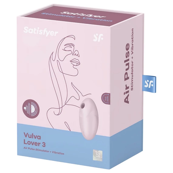Satisfyer Vulva Lover 3 - akku, tlakový stimulátor klitorisu (ružový)