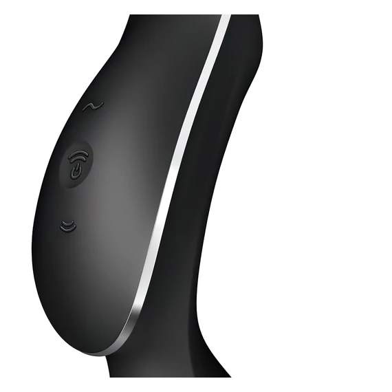 Satisfyer Curvy Trinity 2 - čierny 2v1 vibrátor s vlnami
