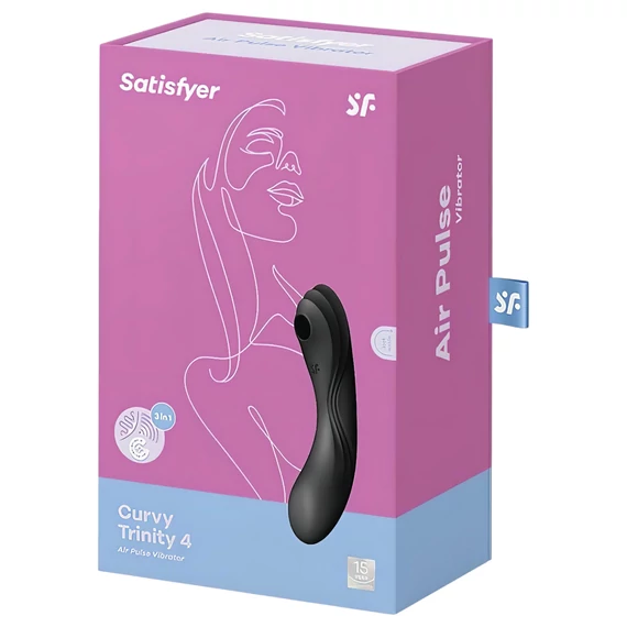 Satisfyer Curvy 2v1 vibrátor čierny - vzrušujúca vlna rozkoše