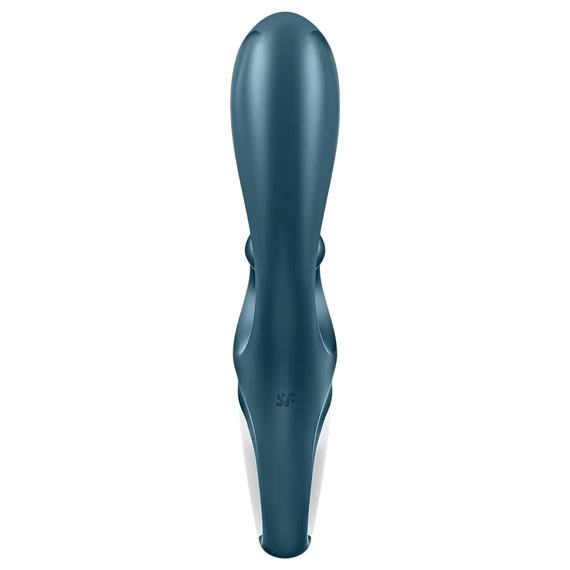 Satisfyer Hug Me - inteligentný vibrátor s ramienkom (modrosivý)