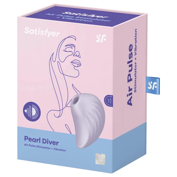 Satisfyer Pearl Diver - akku, vzrušujúci fialový vibrátor pre klitoris