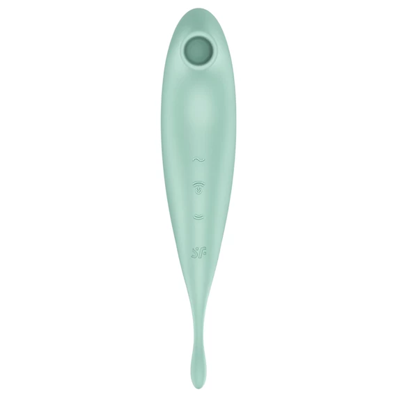 Satisfyer Twirling Pro - múdry 2v1 klitorisový vibrátor (mentol)