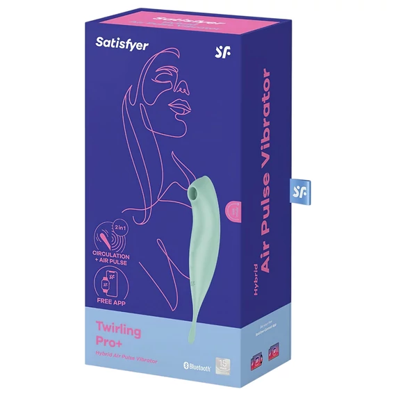 Satisfyer Twirling Pro - múdry 2v1 klitorisový vibrátor (mentol)
