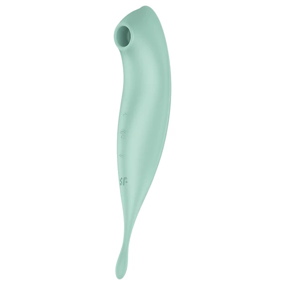 Satisfyer Twirling Pro - múdry 2v1 klitorisový vibrátor (mentol)