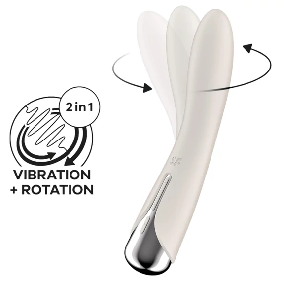 Satisfyer Spinning Vibe 1 - otočný G-bod vibrátor (béžový)