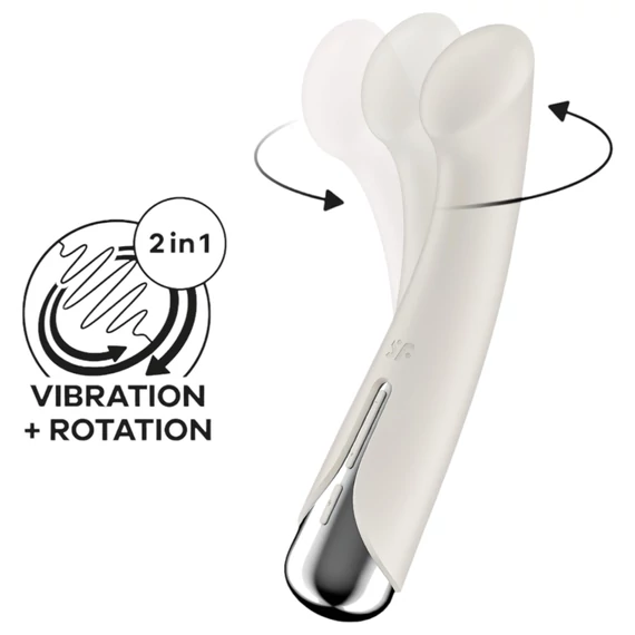 Satisfyer Spinning G-Spot 1 - Rotujúci G-bod vibrátor (béžový)