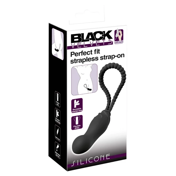 Ideálny pás na dildá Black Velvet (čierne)