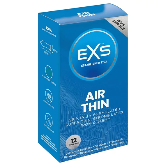 EXS Air Thin - ultra tenké latexové kondómy (12 ks)